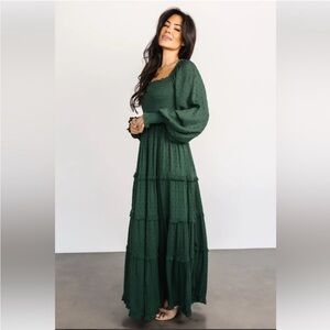 Baltic Born Amanda Smocked Dotted Maxi Dress